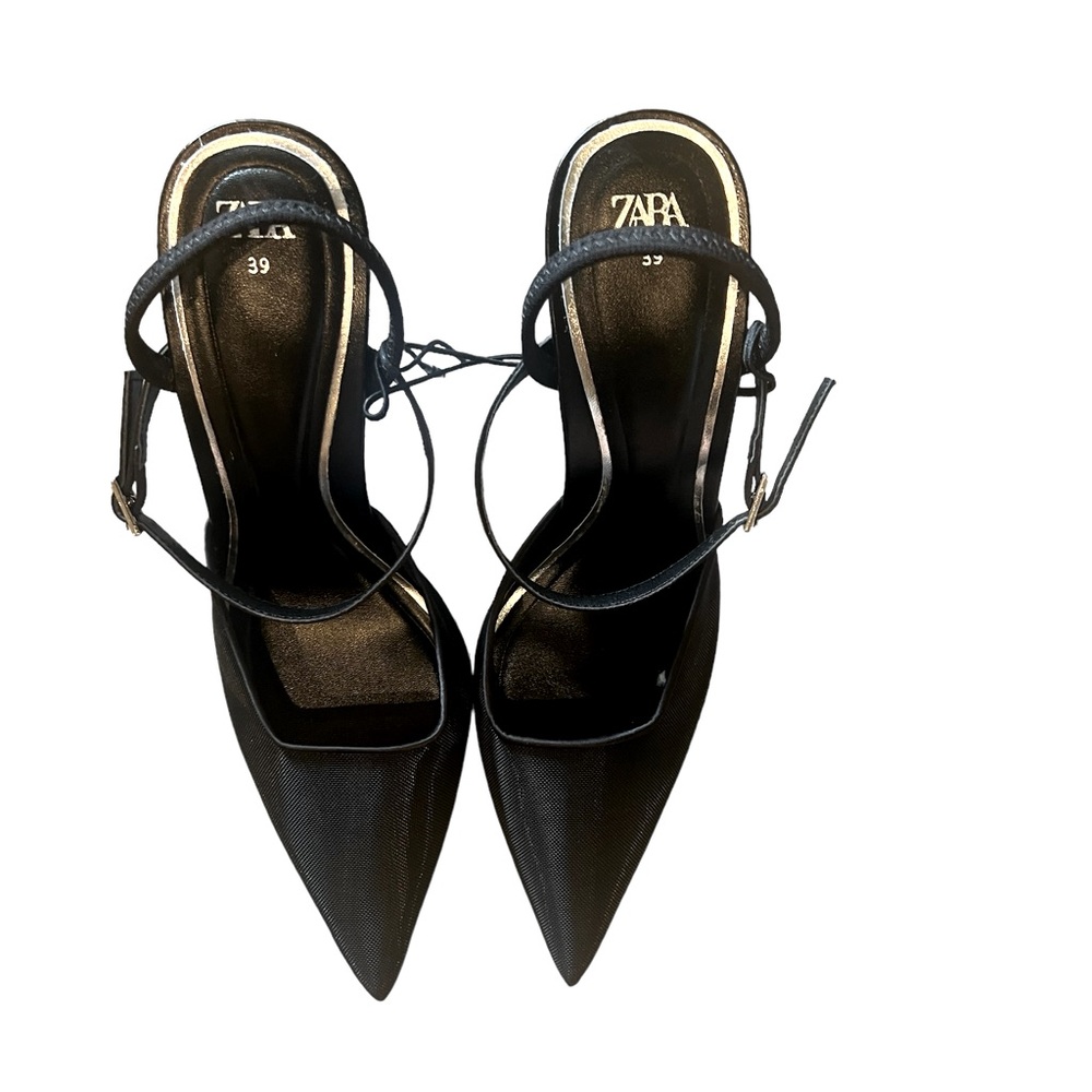 Black Zara heels size 8 -39